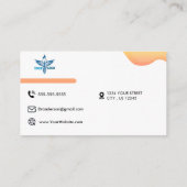 医療用カドゥセウスのロゴテンプレート紫 名刺 (裏面)