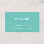 医療用カドゥセウスのロゴヘルス気にモダンティール（緑がかった色） 名刺 (裏面)