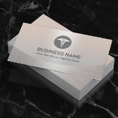 医療用カドゥセウスのロゴモダンシルバー 名刺