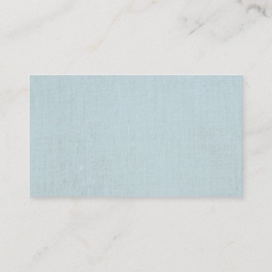 医療用カドゥセウスフェイクシンボルリネン淡い青 名刺 (裏面)
