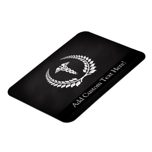 医療用カドゥセウス月桂樹 マグネット (左側)