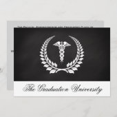 医療用カドゥセウス月桂樹 招待状 (正面/裏面)