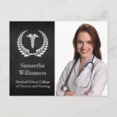 医療用カドゥセウス月桂樹 案内ポストカード (正面)