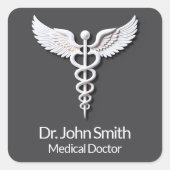 医療用カドゥーセウス清白細無煙炭 スクエアシール (正面)