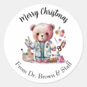 医療用クリスマスステッカー ラウンドシール (正面)