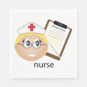 医療用クリップボードと温度計を使用したナース スタンダードランチョンナプキン (正面)