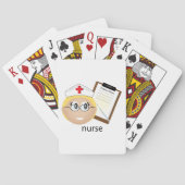 医療用クリップボードと温度計を使用したナース トランプ (裏面)