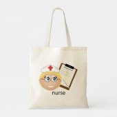 医療用クリップボードと温度計を使用したナース トートバッグ (裏面)