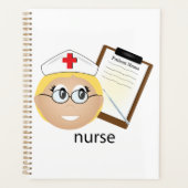 医療用クリップボードと温度計を使用したナース プランナー手帳 (正面)