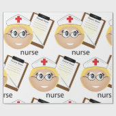 医療用クリップボードと温度計を使用したナース ラッピングペーパー (フラット)