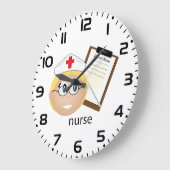 医療用クリップボードと温度計を使用したナース ラージ壁時計 (傾斜)