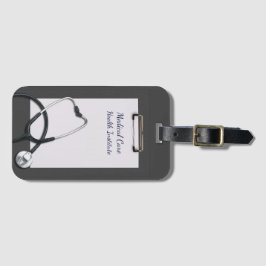 医療用クリップボードグレー(聴診器あり) ラゲッジタグ