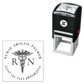 医療用ケアシンボル付個人名看護師ゴム印 セルフインキングスタンプ (インサイチュ)