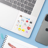 医療用コビデ19コロナ病院マスク小 シール (ノートパソコンとiPhone)