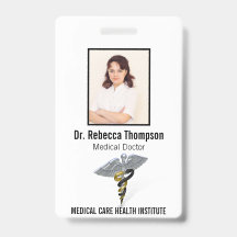 医療用シルバーカドゥセウス黒金ゴールド写真ID