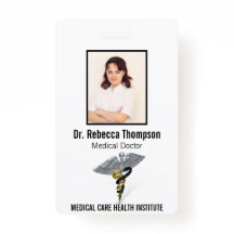 医療用シルバーカドゥセウス黒金ゴールド写真ID