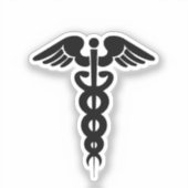 医療用シンボルカデウステッカー3"x3" シール (正面)