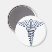医療用シンボル銀 マグネット (正面/裏面)