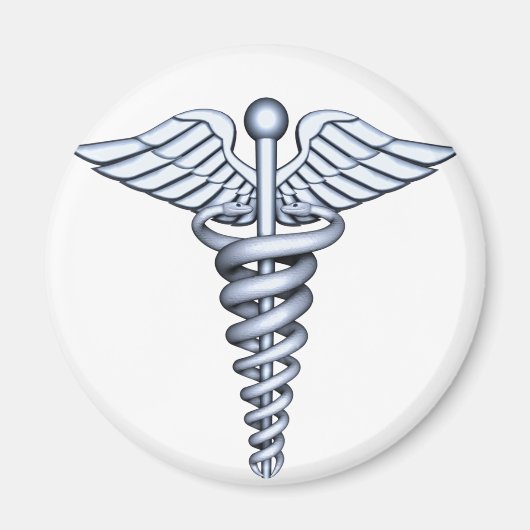 医療用シンボル銀 マグネット (正面)
