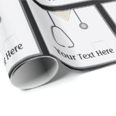 医療用スクラップドクターナースカスタムラッピング紙 ラッピングペーパー (ロールコーナー)