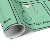 医療用スクラップドクターナースライトグリーンラップ ラッピングペーパー (ロールコーナー)