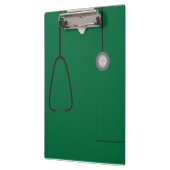 医療用スクラップナースドクターダークグリーンのクリップボード クリップボード (左)
