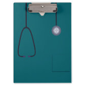 医療用スクラップナースドクターティール（緑がかった色）クリップボード クリップボード (正面)