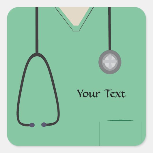 医療用スクラップライトグリーンシール スクエアシール (正面)