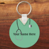 医療用スクラバナースドクターライトグリーンキーチェーン キーホルダー (正面)