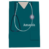 医療用スクラビングティール（緑がかった色）MGB ミディアムペーパーバッグ (正面)