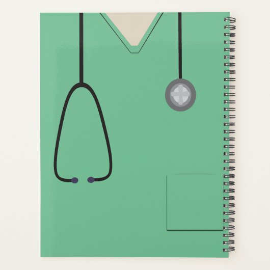 医療用スクラビングナースドクターライトグリーンプランナー プランナー手帳 (裏面)