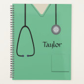医療用スクラビングナースドクターライトグリーンプランナー プランナー手帳 (正面)