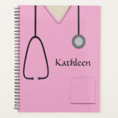 医療用スクラブスナースドクターピンクプランナー プランナー手帳 (正面)