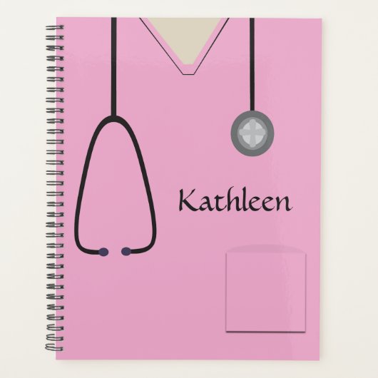 医療用スクラブスナースドクターピンクプランナー プランナー手帳 (正面)