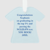 医療用スクラブデザインインライトブルー オーナメント (裏面)