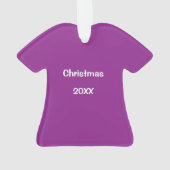 医療用スクラブナースドクタークリスマスパープルO1 オーナメント (裏面)