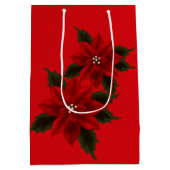 医療用スクラブルクリスマスレッドMGB ミディアムペーパーバッグ (裏面)