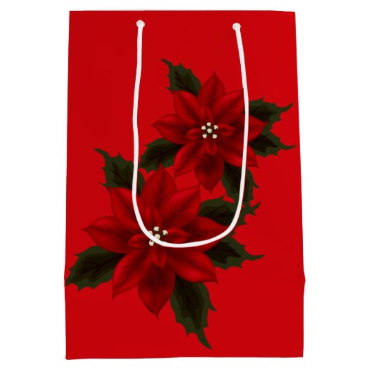 医療用スクラブルクリスマスレッドMGB ミディアムペーパーバッグ (裏面)