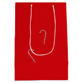 医療用スクラブルレッドクリスマスキャンディミディミディアム抱き枕 ミディアムペーパーバッグ (裏面)