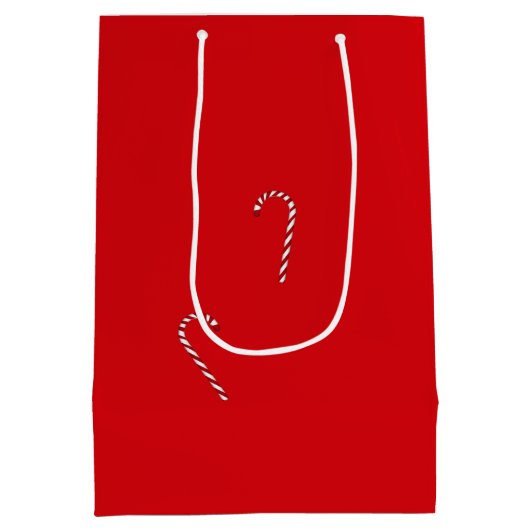 医療用スクラブルレッドクリスマスキャンディミディミディアム抱き枕 ミディアムペーパーバッグ (裏面)