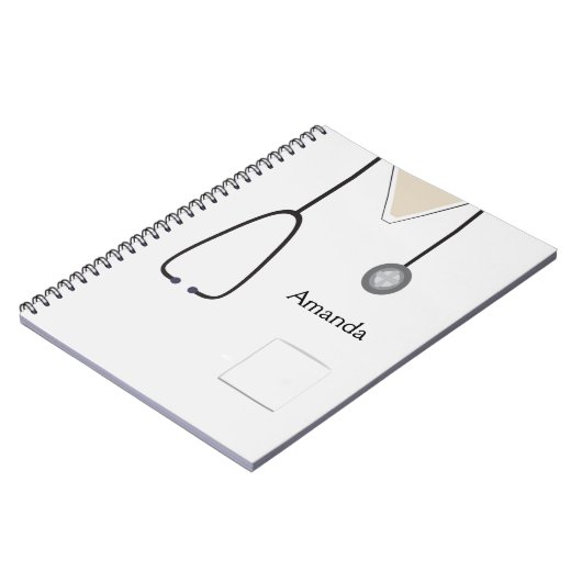 医療用スクラブ白ノート ノートブック (左側)