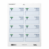 医療用スタイリッシュカドゥセウス緑の翼クロスブルー ラベル (フルシート)