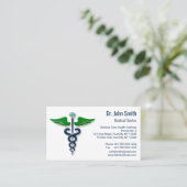 医療用スタイリッシュカドゥセスブルーグリーンウイングクロス 予約カード (スタンド正面)