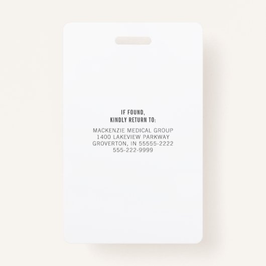 医療用ステソスコープ編集可能ミントグリーンナース バッジ (裏面)