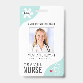 医療用ステソスコープ編集可能ミントトラベルナース バッジ