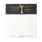 医療用スネーククラシーボウル衛生金ゴールドカドゥセウス ノートパッド (正面)