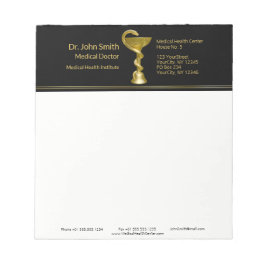 医療用スネーククラシーボウル衛生金ゴールドカドゥセウス ノートパッド