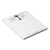 医療用スネークブラックボウル衛生派ホワイトカドゥセウス ノートパッド (アングル)