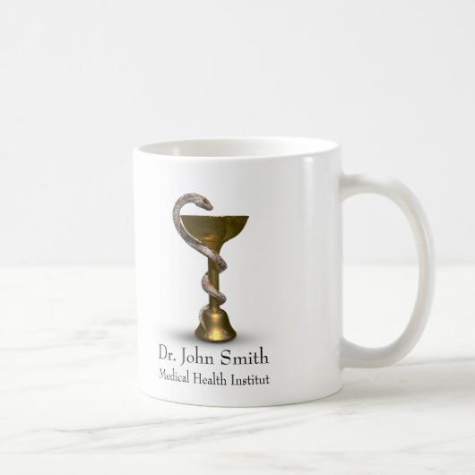 医療用スネークブロンズボウル衛生方白幹部 コーヒーマグカップ (右)