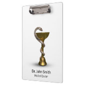 医療用スネークボウル衛生方白カドゥセウス青銅 クリップボード (左)